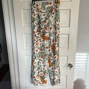 Lucy Paris Floral Flare Wide-Leg Pants